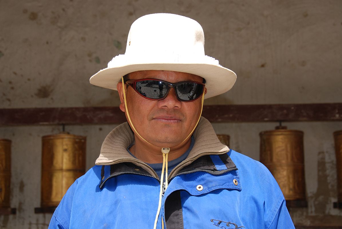 Mustang Lo Manthang 02 02 Nepalese Guide Gyan Tamang In Front Of Kings Palace